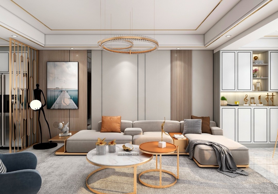 115平轻奢混搭风,这里有你们喜欢的厨房和卫生间,阳台才是亮点