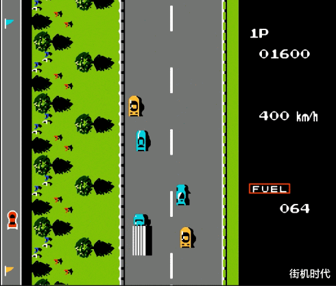 豹子 这一天等得太久，FC游戏《火箭车》卡车上路，其它车通通被撞爆