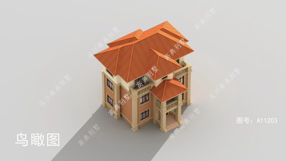 这款欧式别墅设计，成本经济，都建得起的好别墅。