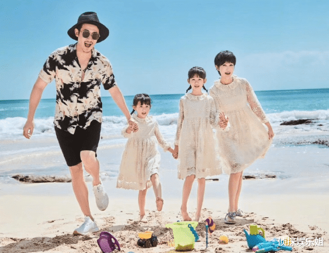 bridge|陆毅妻女合体拍大片，12岁贝儿个头直追妈妈，母女仨同款长腿抢镜