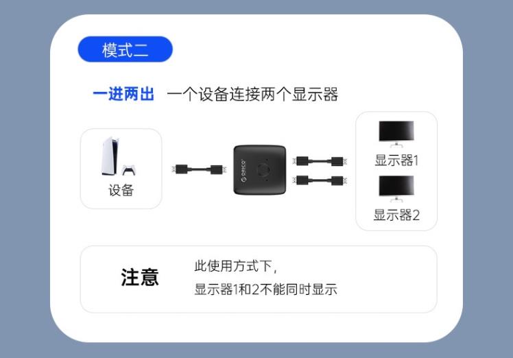 奥睿科|一键切换 无需频繁插拔支持4K60Hz 奥睿科HDMI2.0双向切换器