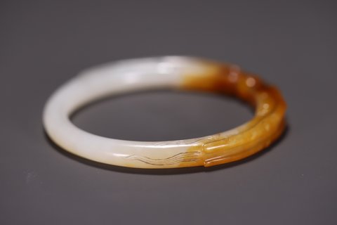 和田玉籽料|和田玉籽料 双龙头手镯