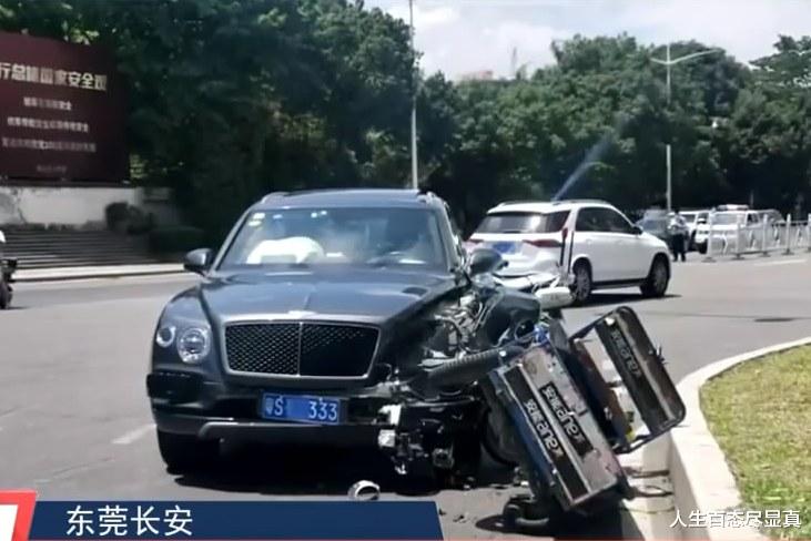 SUV|广东三轮车闯红灯撞上300万豪车，男子一言不发，别再说弱势群体