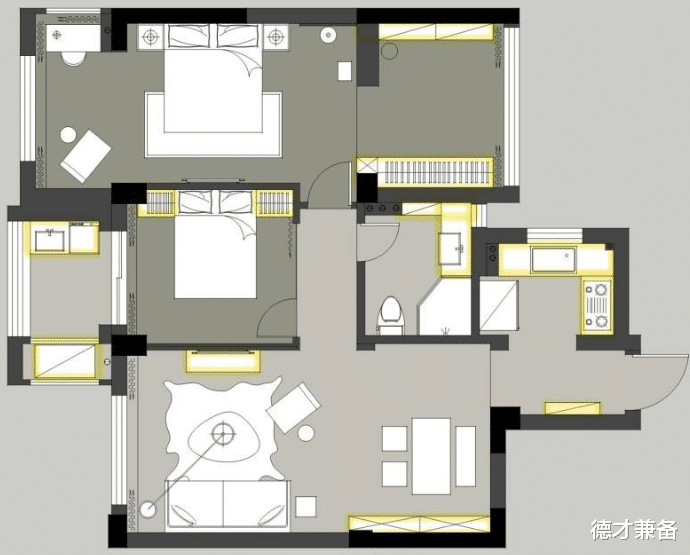 |88㎡现代风格靓丽小屋，全屋给人极致的典雅感受，压力都被释放了
