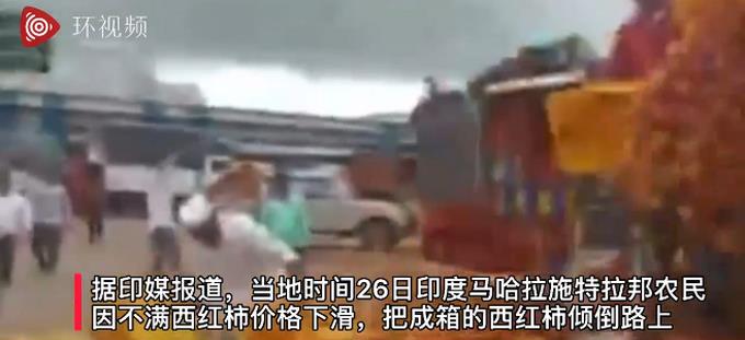 宓听枫|当街倾倒!印度农民不满西红柿价格暴跌,成箱倒掉