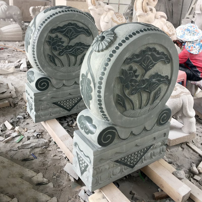 官窑|什么是石雕门墩，一对石雕门墩的摆放寓意？