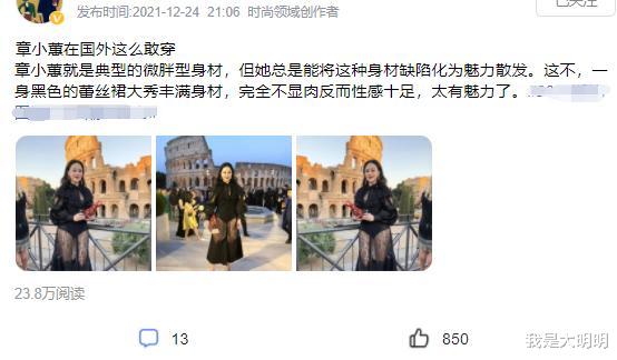 章小蕙|章小蕙早期国外照片被翻出，蕾丝裙大秀丰满身材，引网友争议