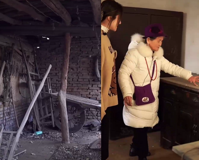 黄圣依|黄圣依婆婆坐豪车回农村！被后辈尊称为太太，老家破旧不堪全是灰