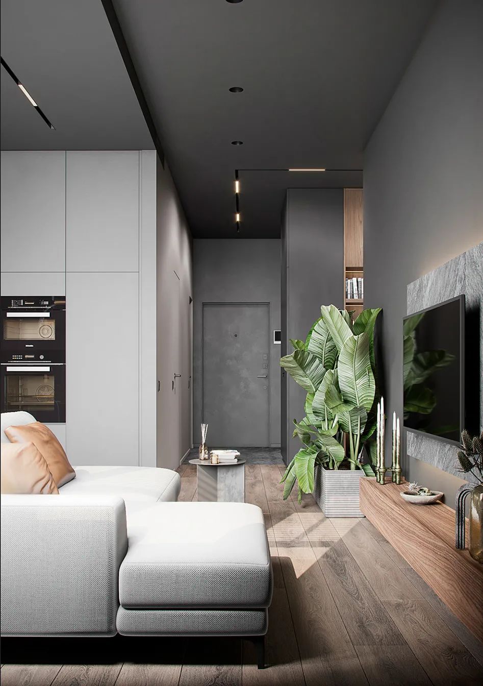 室内空间设计师:高级灰+胡桃木,不一样的视觉盛宴!