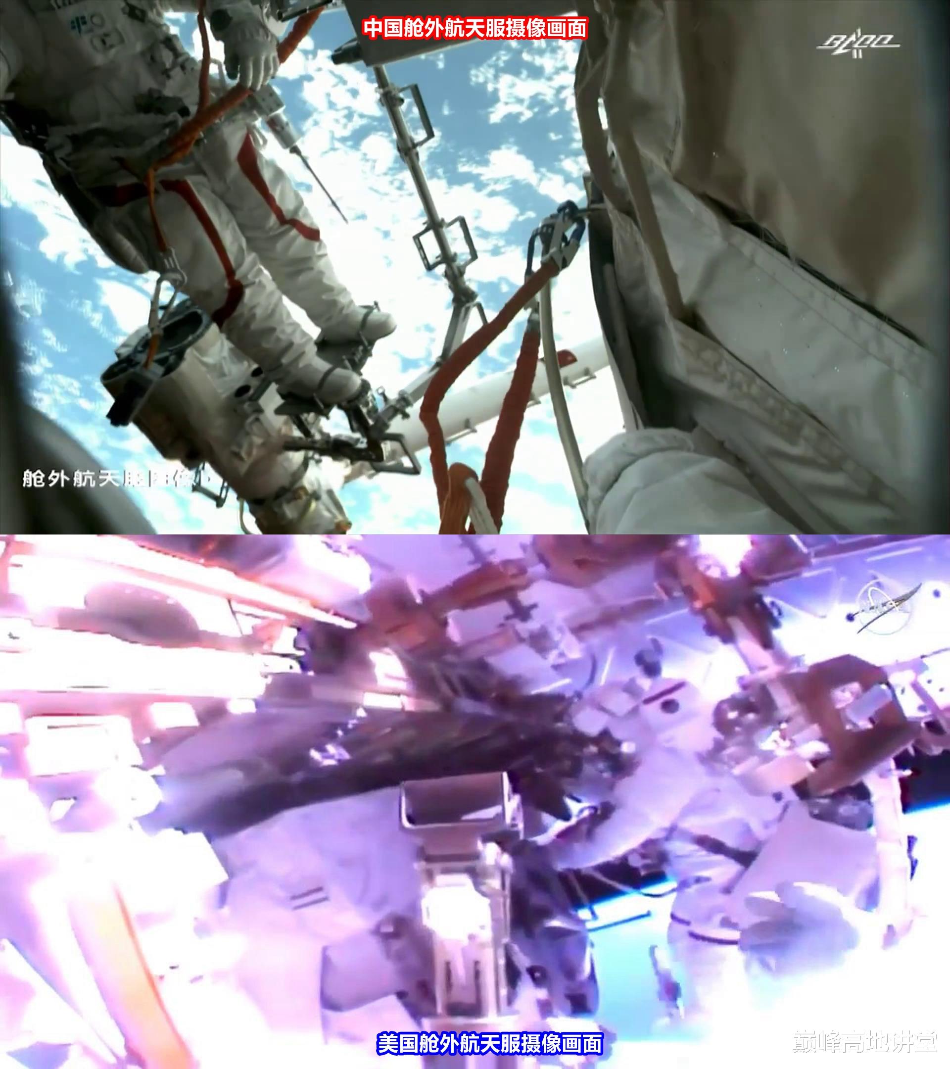 国际空间站 天宫空间站舱外成像分辨率1080P，国际空间站呢？能看清就算不错