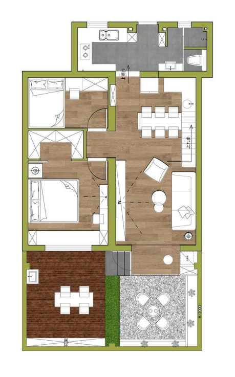 惠泽设计|60㎡现代风格2居室小复式,清新别致,真是让人羡慕的小家