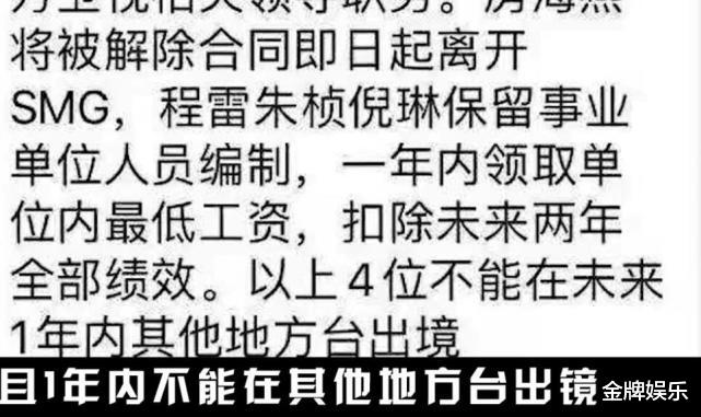 主持人|东方卫视6大主持人受严惩！一姐陈蓉的损失最为惨重