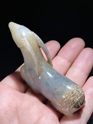 和田玉籽料|明 和田玉籽料 玉鹿