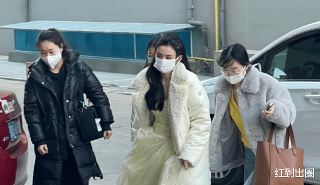 毛晓彤|众星录制央视文联春晚:唐艺昕穿貂显霸气,毛晓彤被冻到裹紧大衣