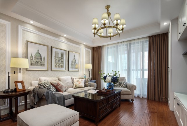 |97平美式小三房设计，餐厅小巧精致，美式情调尽显