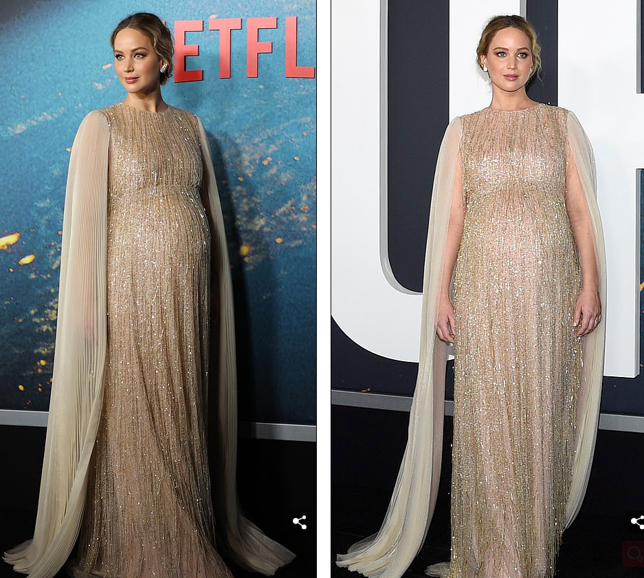 刘雯|“大表姐”劳伦斯挺8个月孕肚走红毯！流苏裙好美，小李子成陪衬