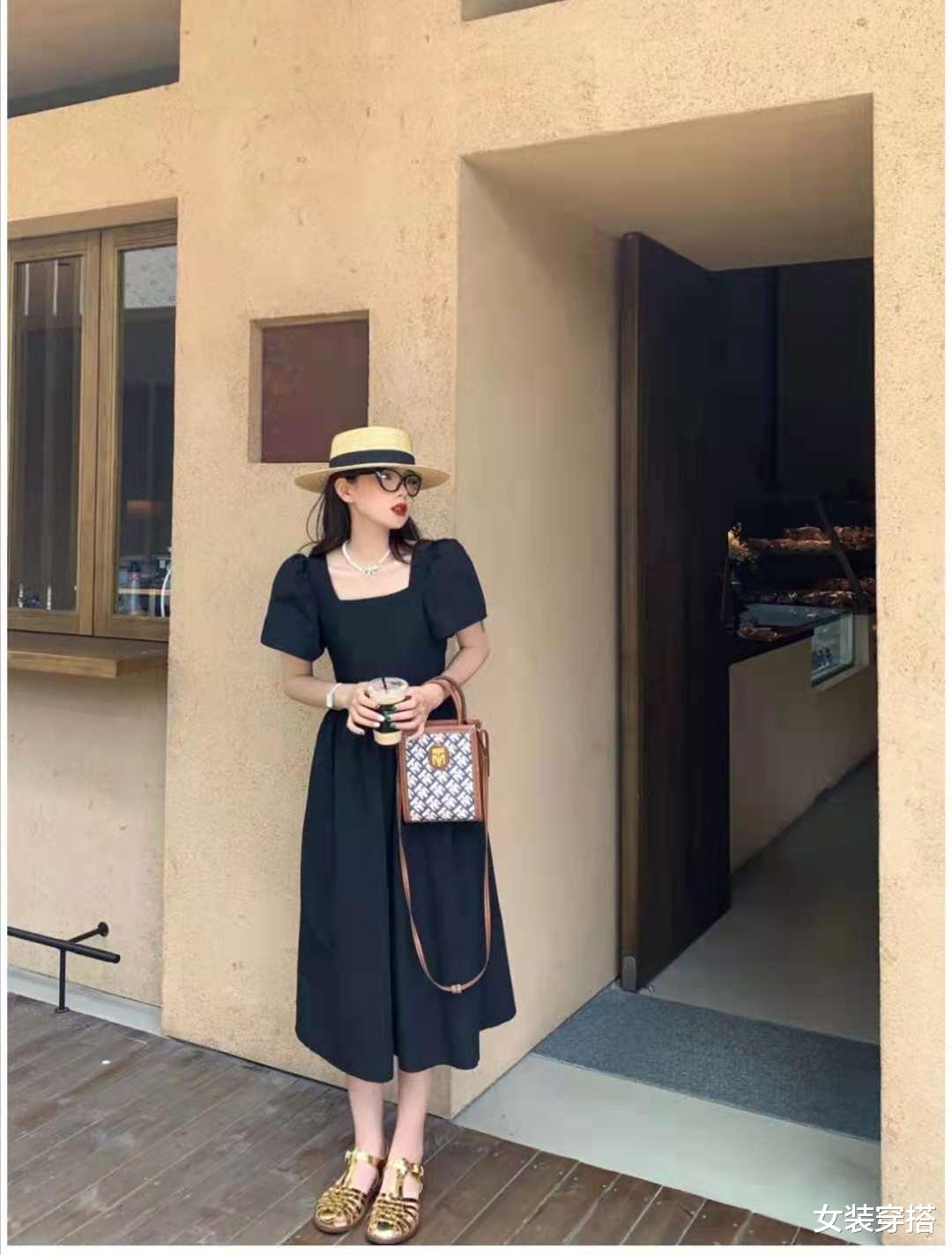 女装穿搭|法式连衣裙搭配什么鞋子好看