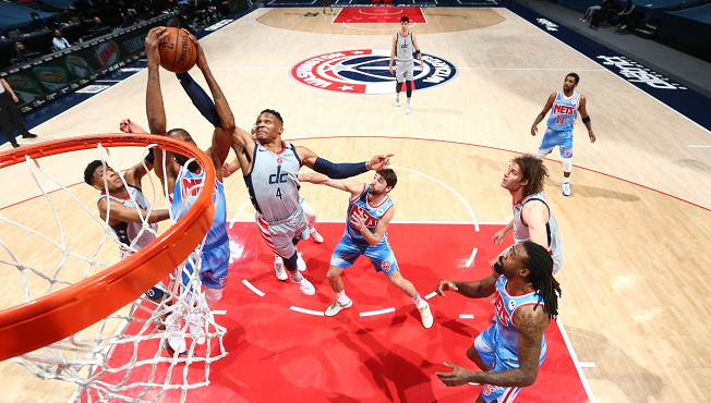 威斯布鲁克|爆冷！奇才终结篮网4连胜，韦少关键三分球，杜兰特37+7+6