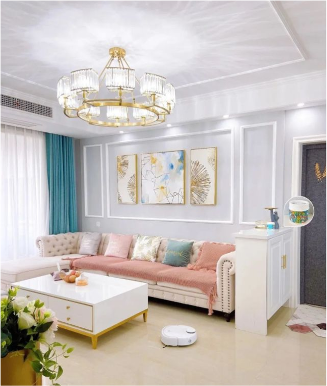 她家120平米,一进门就爱上了,全屋又美又温馨,以后照着装~