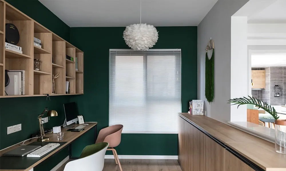 90平三居室北欧风格，书房和餐厅的开放式设计，堪称一绝！