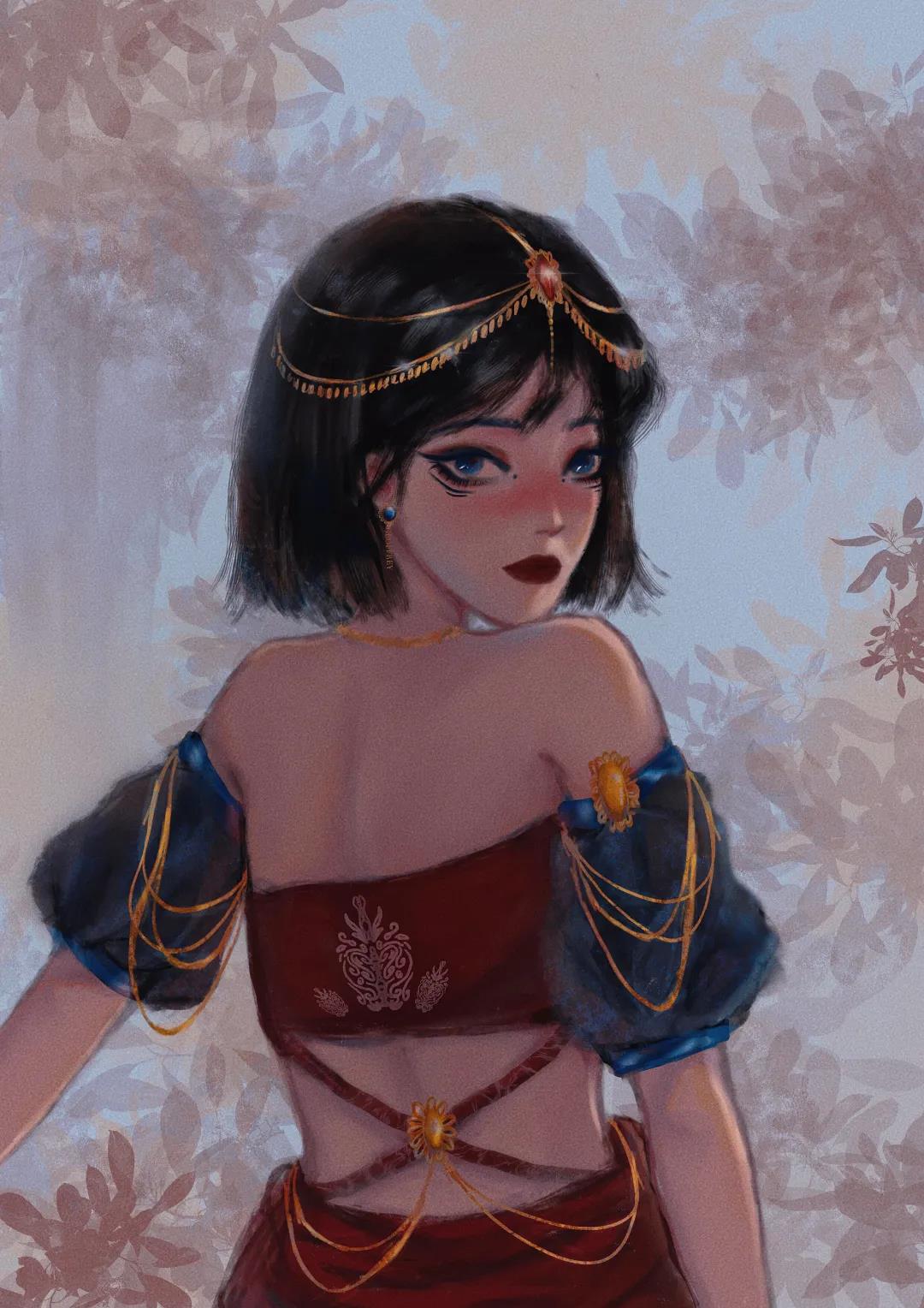 異域|迪士尼公主變“異域美人”，艾莎和樂佩像雙生，花木蘭美到認不出