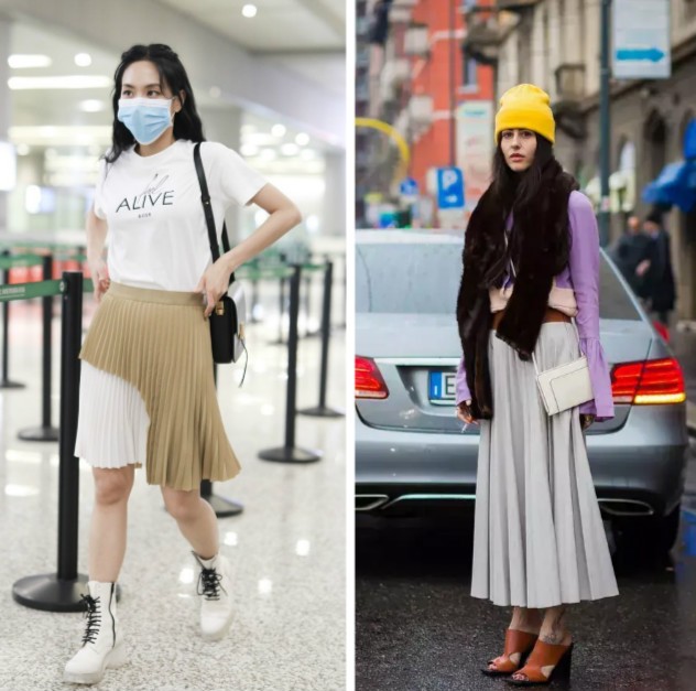 八只爪的猫|张天爱真会视觉转移,穿百褶裙扮校花腿长抢镜,连胯宽都被忽略了