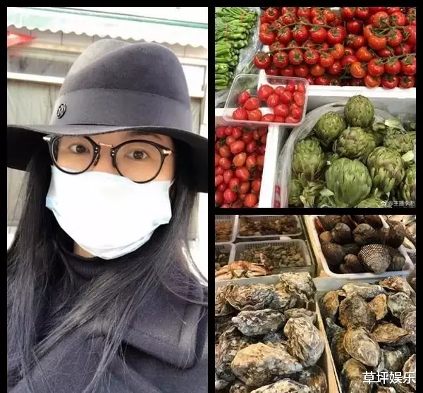 赵丽颖|明星买菜：胡歌骑自行车买菜，芹菜装满车筐，赵丽颖边尝边买塞满一嘴