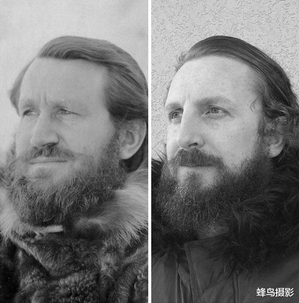 基因 20张时光对比照，隔了5代人还如此像，人类基因太强大