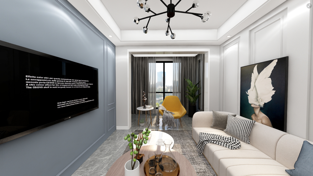 【鲁班装饰】山水融城118m2简约风格 魅力空间