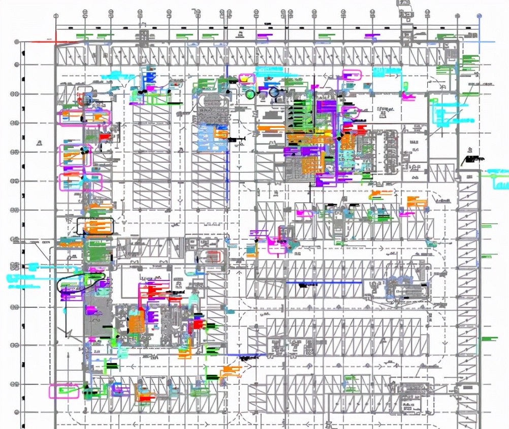 地库机电管线与支吊架深化设计，示例学习