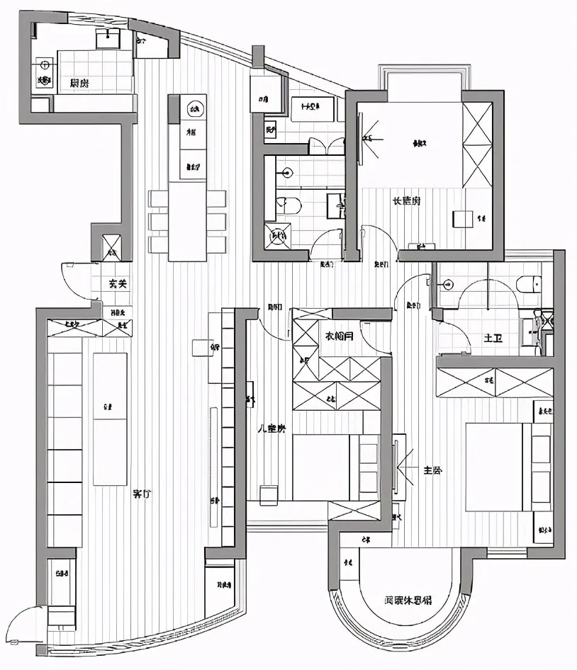 我有一个梦想，把客厅变成书房！这138㎡正是我向往的家