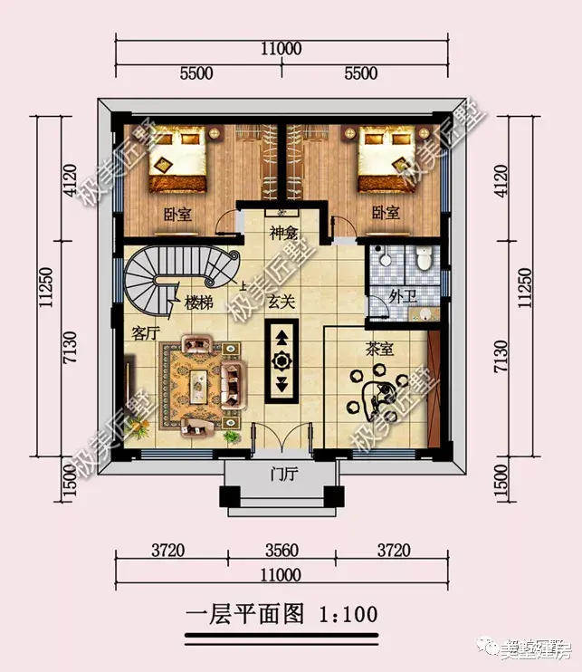 经典的简欧风格别墅，面宽11米，适合建在农村！