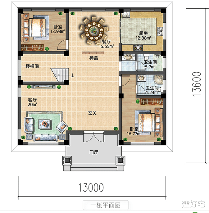 别墅|网友晒出自家别墅建的别墅，7室3厅外加超大露台，村里人都羡慕