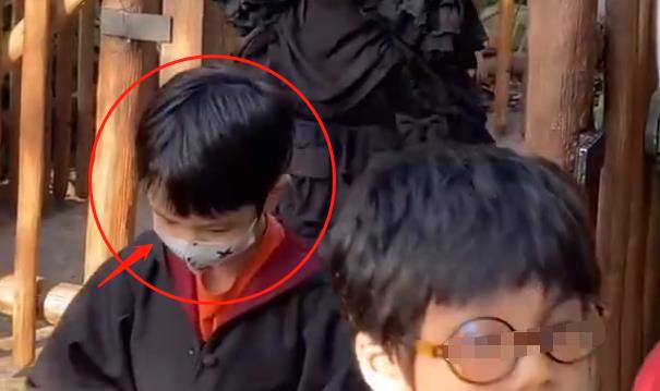 花匠小美 杨颖母子游玩迪士尼，4岁小海绵正脸照被疯传，长得像谁一目了然