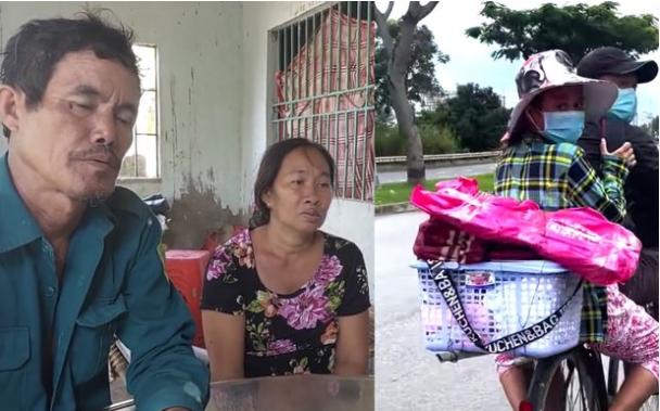 越南女子怀孕八个月，受疫情影响与丈夫一起骑自行车回乡