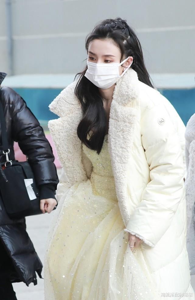 唐艺昕|央视百花迎春晚会录制：毛晓彤、杨幂、唐艺昕钟爱羊羔绒