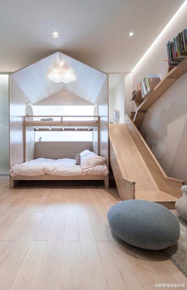 上下铺儿童床，别再忽略床头设计了，设计师分享6种，实用又好看
