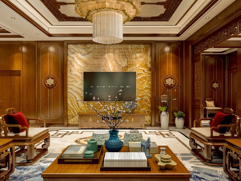 中式大宅设计：简单几笔描绘出的生活感，说给懂的人听。