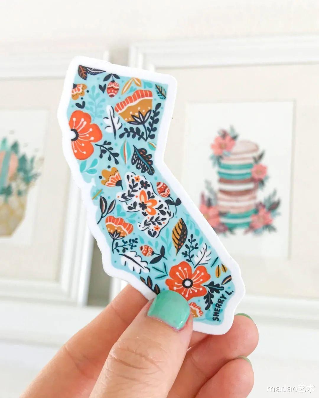 水彩装饰画，可以做成书签，赶紧试试吧