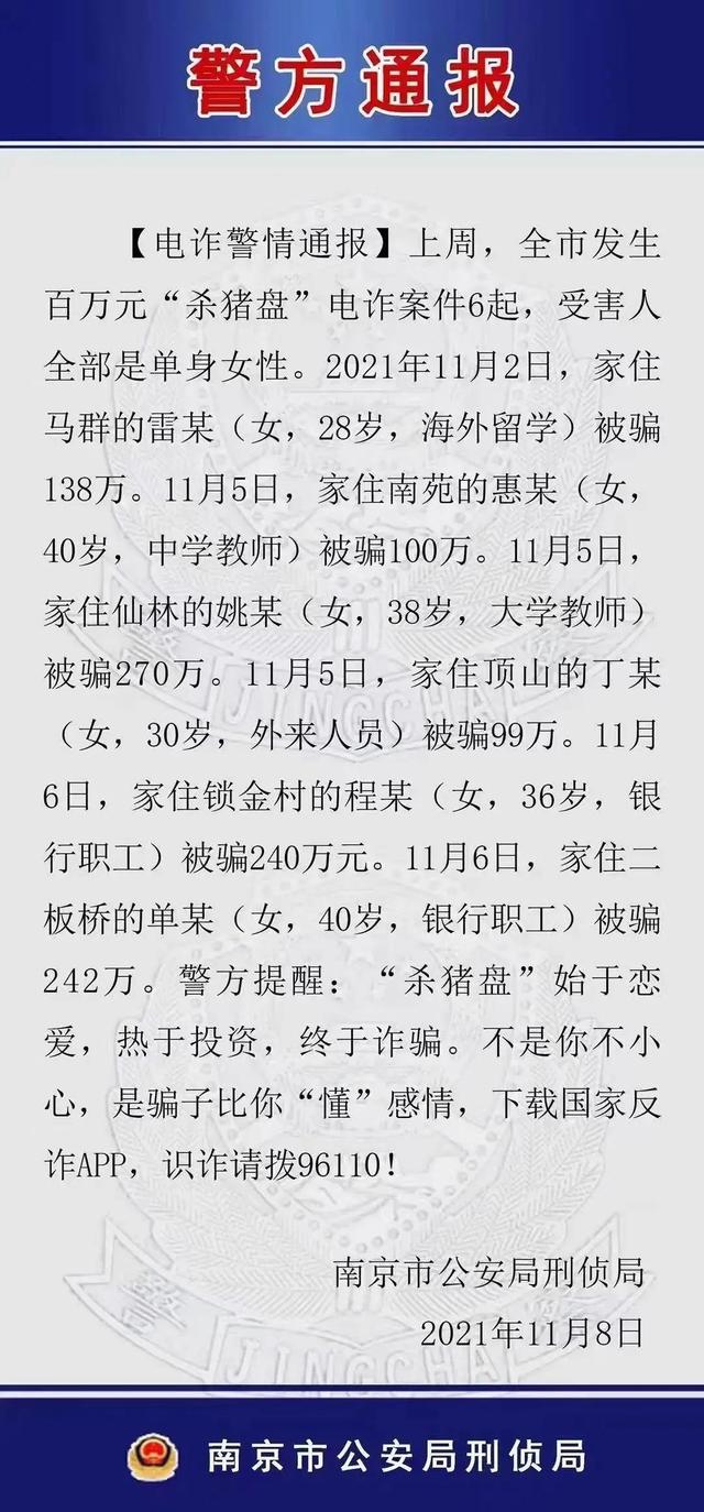 一周6起!受害者都是高学历女性