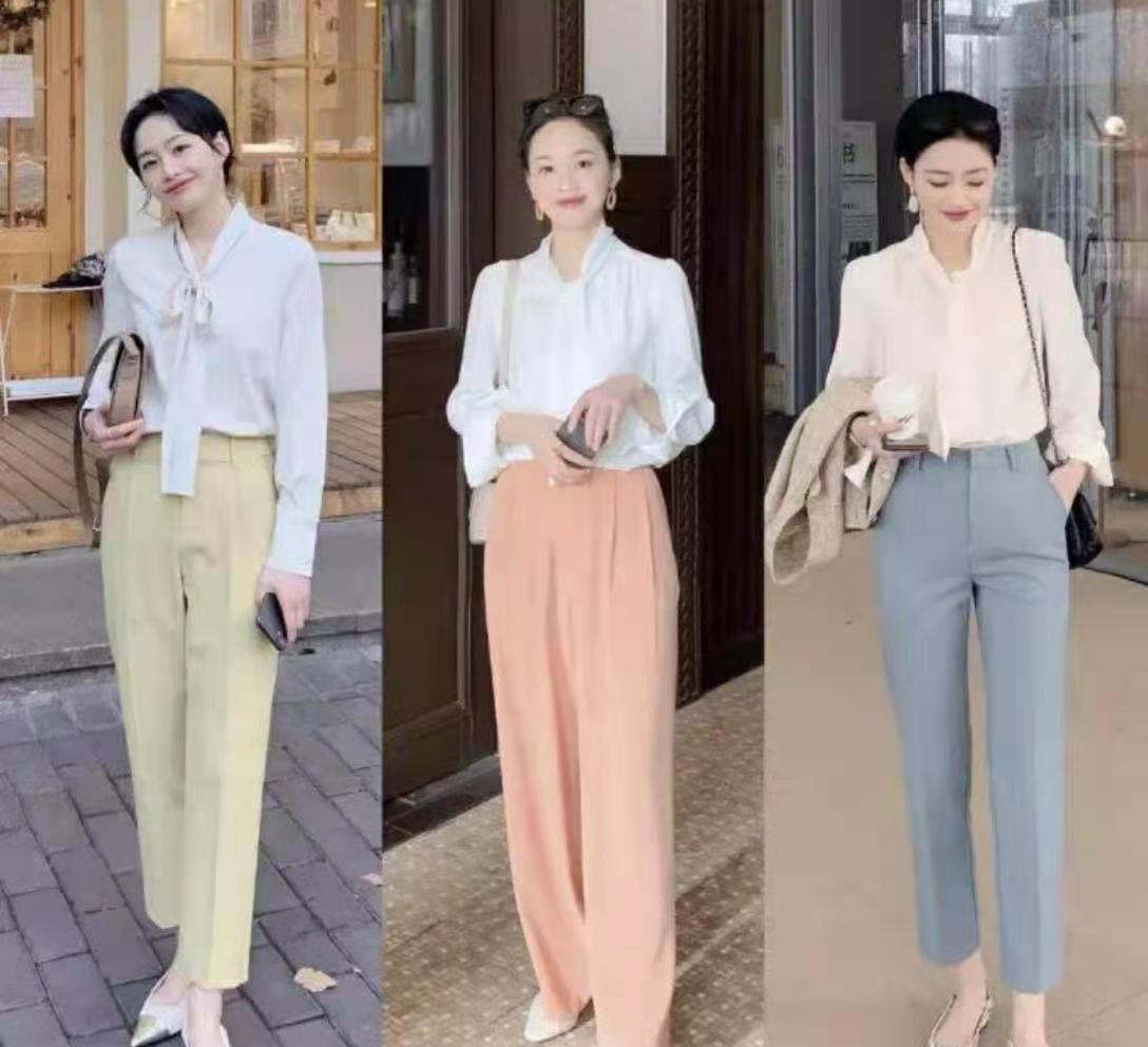 晶儿时尚达人|30+女人穿“衬衫+长裤”，这3种搭配方式适合初秋，时髦优雅