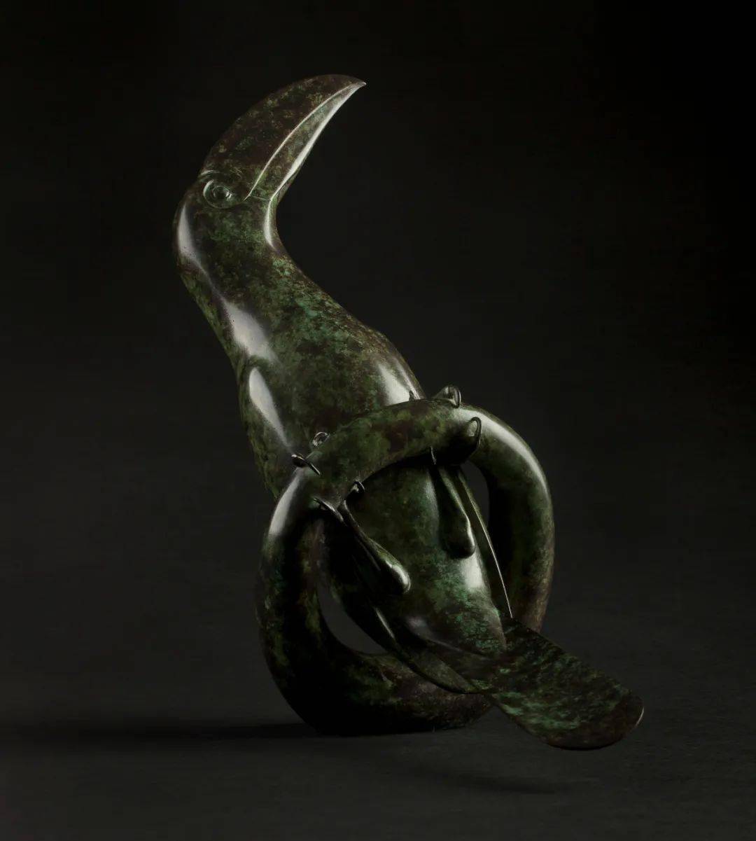 化石 ?Geoffrey Dashwood   青铜鸟类雕塑