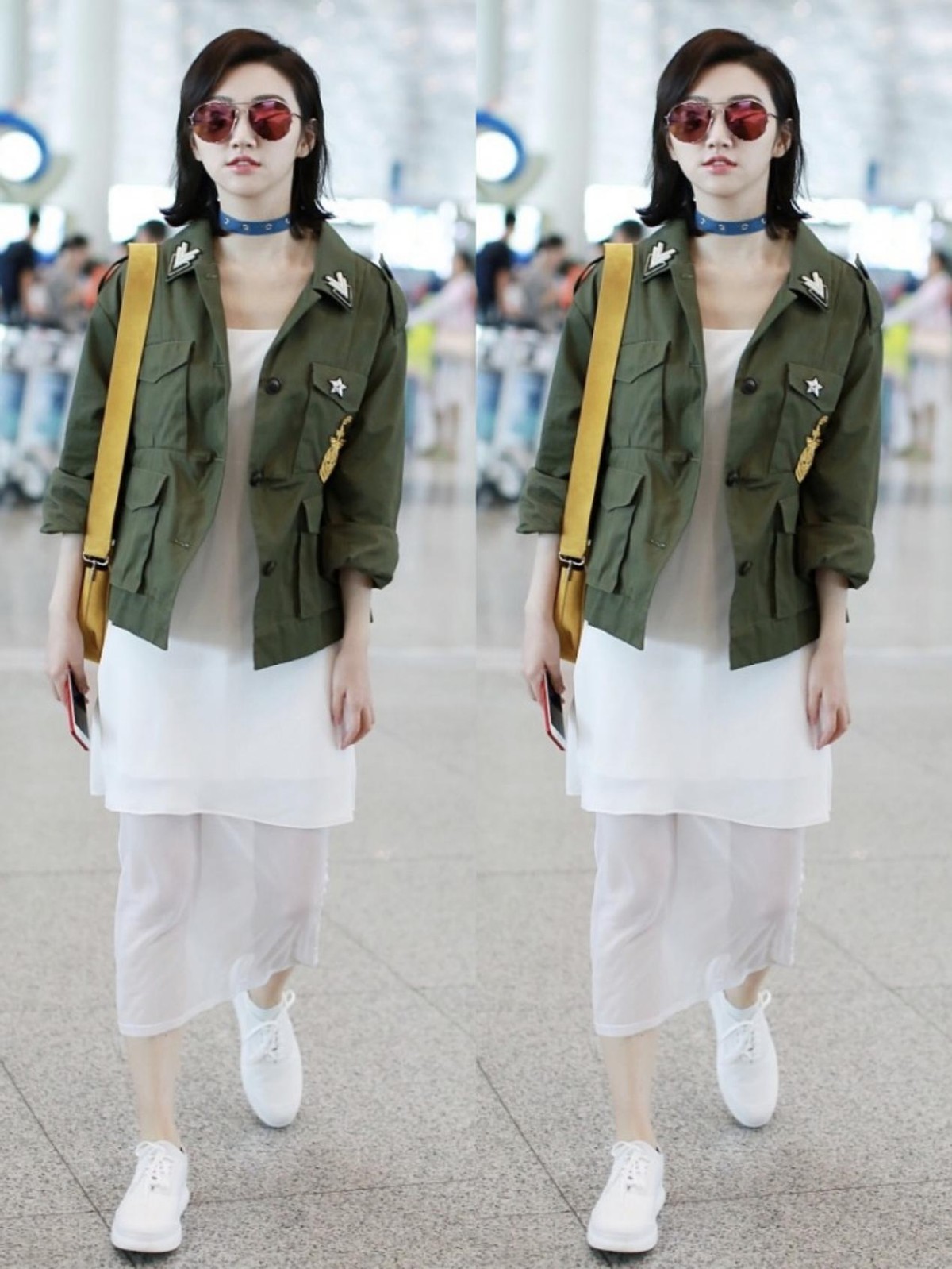 景甜|倪妮和景甜真是各有各的美，一个穿粉一个穿绿，却意外的和谐