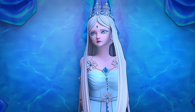 冰公主|叶罗丽：冰公主的整体形象已经升级，胸前的大宝石比较夺人眼球