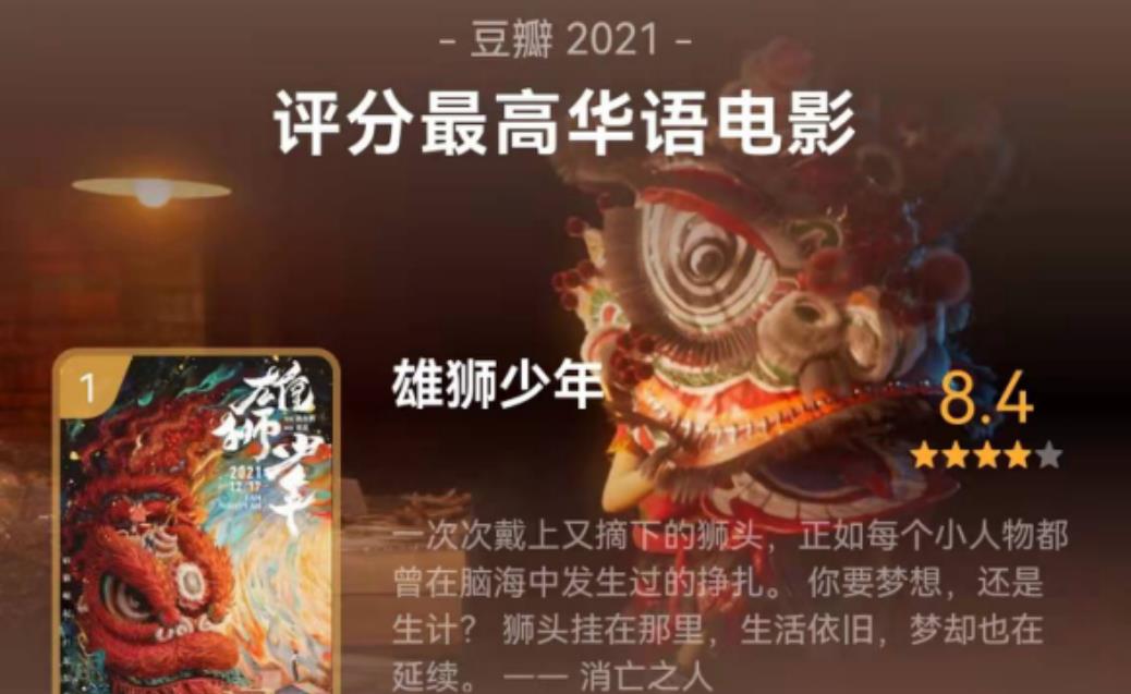 雄狮少年|别尬夸，今年评分最高华语电影《雄狮少年》已票房惨败