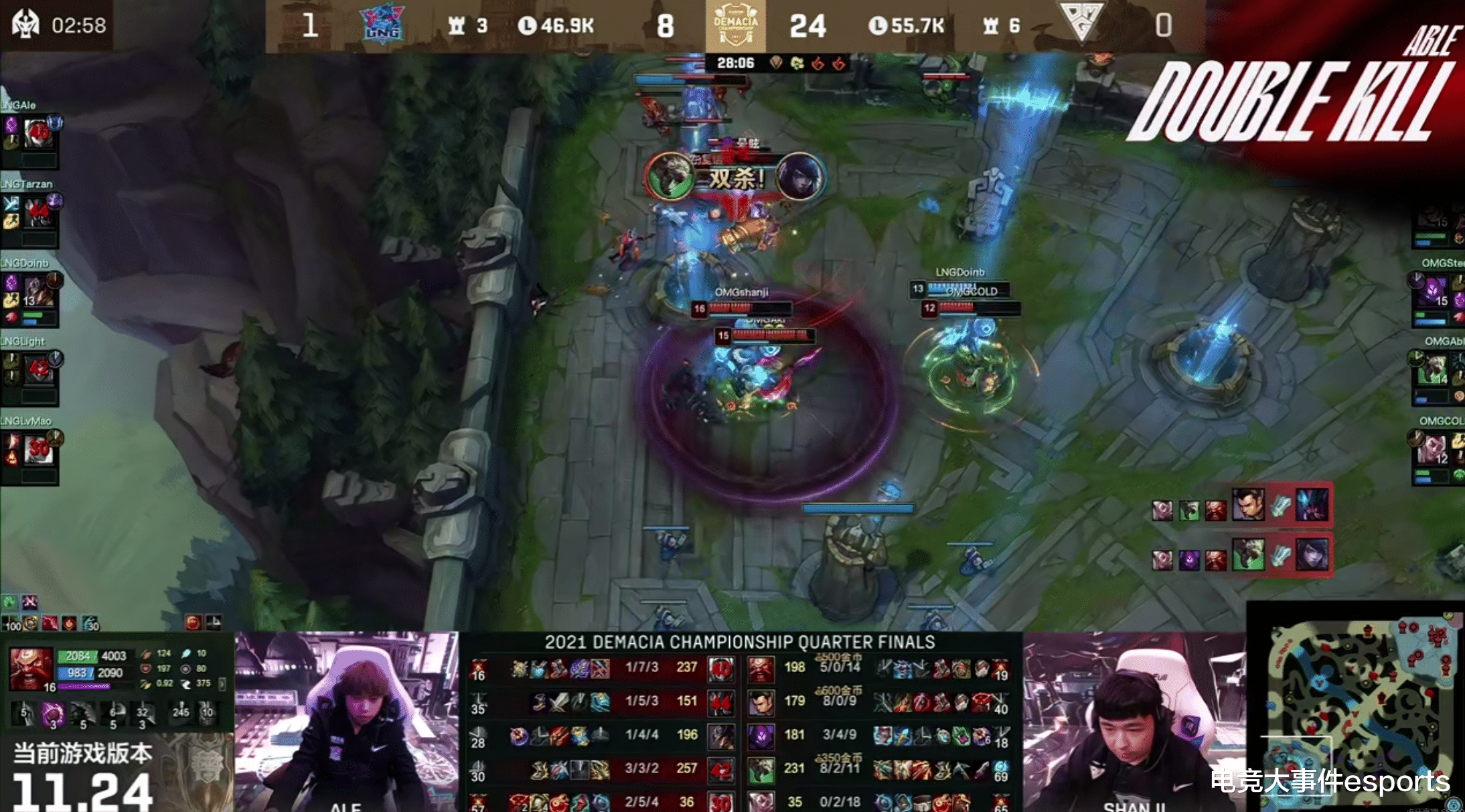 电竞新闻|LNG 3-1击败OMG，Doinb与LWX会师德杯半决赛，赛后让FPX选手做好准备