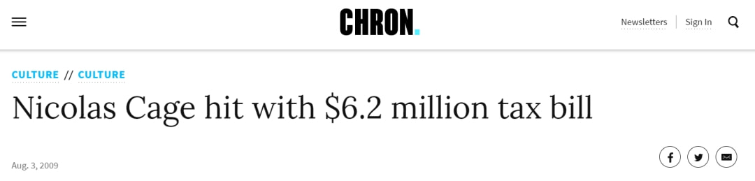 尼古拉斯·凯奇|尼古拉斯·凯奇，破产了！