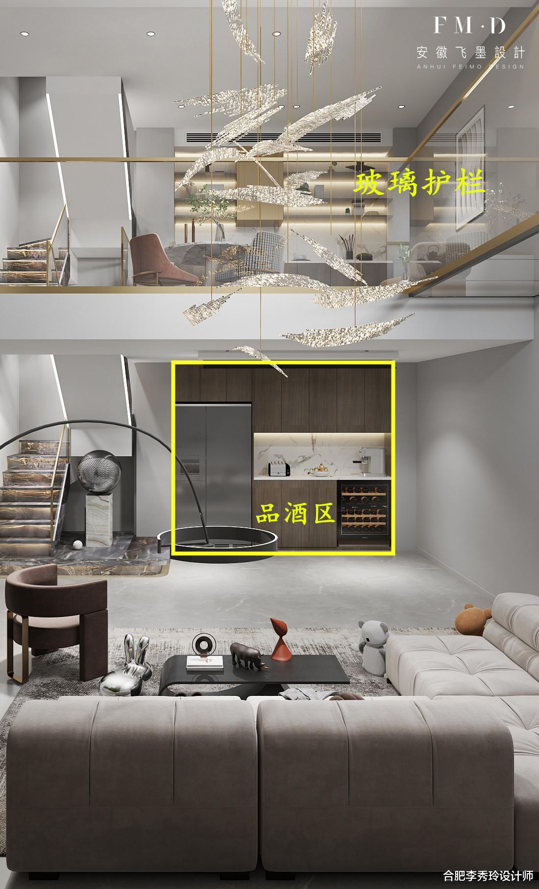 合肥李秀玲设计师 要夸这位业主有眼光,买一楼复式,地下室层高5米4现浇成4层别墅