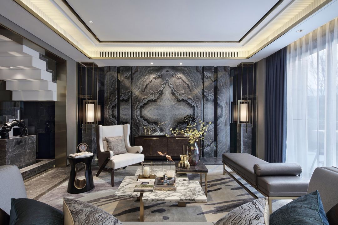 |宛如画卷般的悠然,210㎡新中式,传达中式庭院的自然之美