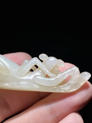 和田玉籽料|清 和田玉籽料 白玉 玉螳螂